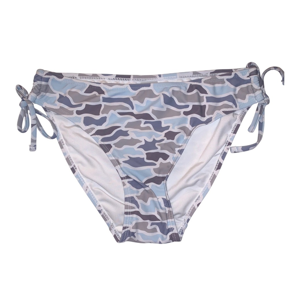 H2OH! Colours Easy To Please Adjustable‎ Tie Bikini Bottom Blue Camo Medium NEW